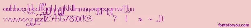 Thequickest Font – Purple Fonts on Pink Background