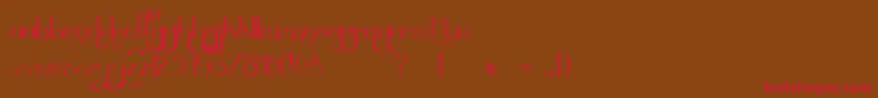 Шрифт Thequickest – красные шрифты на коричневом фоне