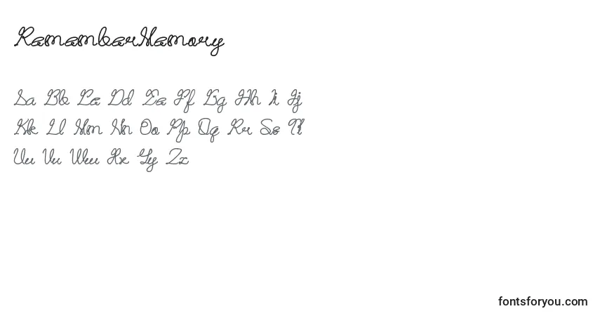 RememberMemory Font – alphabet, numbers, special characters
