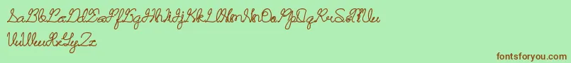 RememberMemory Font – Brown Fonts on Green Background