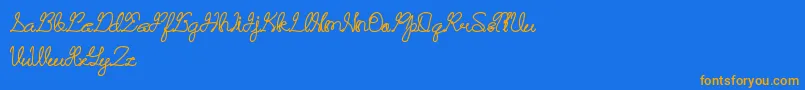 fuente RememberMemory – Fuentes Naranjas Sobre Fondo Azul