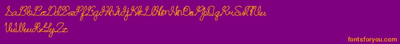 RememberMemory Font – Orange Fonts on Purple Background