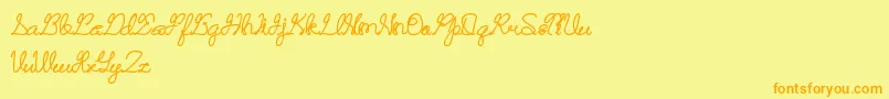 RememberMemory Font – Orange Fonts on Yellow Background