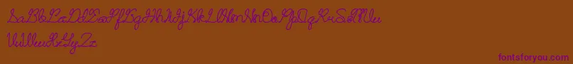 RememberMemory Font – Purple Fonts on Brown Background