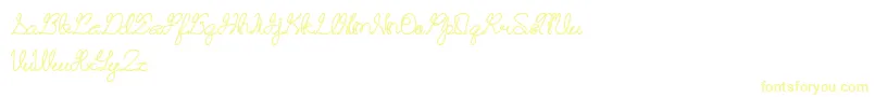 RememberMemory Font – Yellow Fonts on White Background