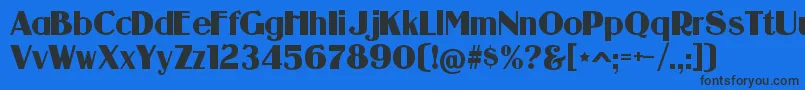 GuanineRegular Font – Black Fonts on Blue Background