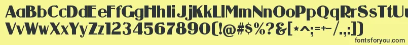 GuanineRegular Font – Black Fonts on Yellow Background