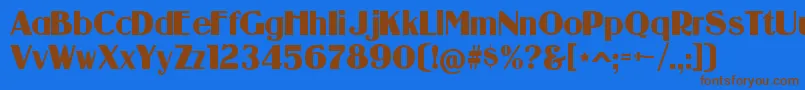 GuanineRegular Font – Brown Fonts on Blue Background