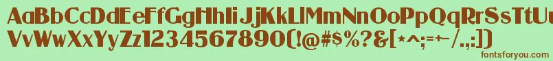 GuanineRegular Font – Brown Fonts on Green Background