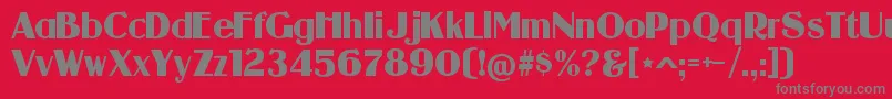 GuanineRegular-Schriftart – Graue Schriften auf rotem Hintergrund