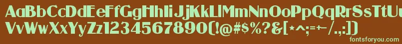 GuanineRegular Font – Green Fonts on Brown Background