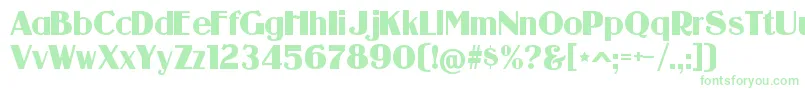 GuanineRegular Font – Green Fonts on White Background