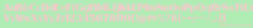 GuanineRegular Font – Pink Fonts on Green Background