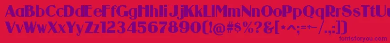 GuanineRegular Font – Purple Fonts on Red Background