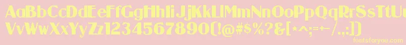 GuanineRegular Font – Yellow Fonts on Pink Background