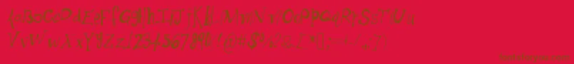 Thickside Font – Brown Fonts on Red Background