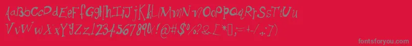 Thickside Font – Gray Fonts on Red Background