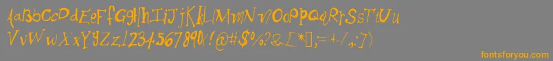 Thickside Font – Orange Fonts on Gray Background