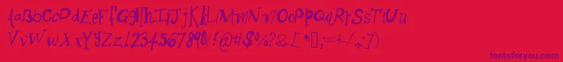 Thickside Font – Purple Fonts on Red Background