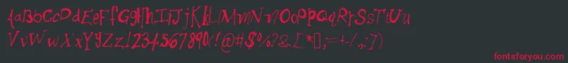 Thickside Font – Red Fonts on Black Background