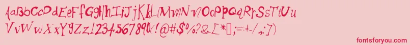 Thickside Font – Red Fonts on Pink Background