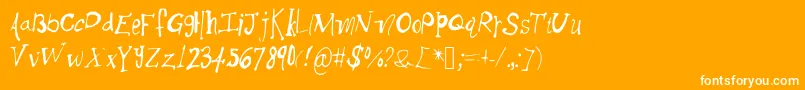 Thickside Font – White Fonts on Orange Background