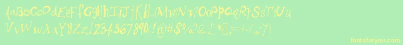 Thickside Font – Yellow Fonts on Green Background