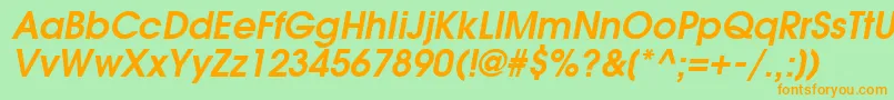 ForefrontDemiobliquesh Font – Orange Fonts on Green Background