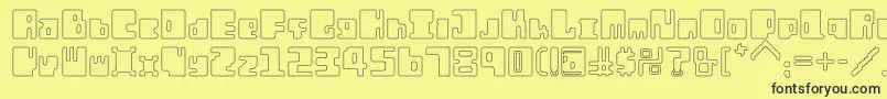 OrtHo Font – Black Fonts on Yellow Background