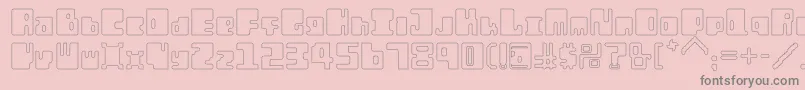 OrtHo Font – Gray Fonts on Pink Background