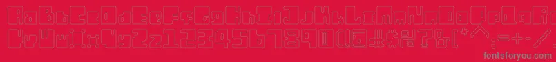 OrtHo Font – Gray Fonts on Red Background