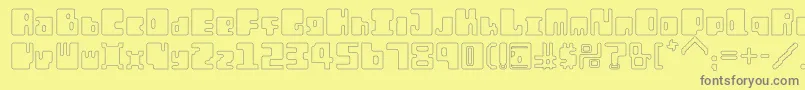 OrtHo Font – Gray Fonts on Yellow Background