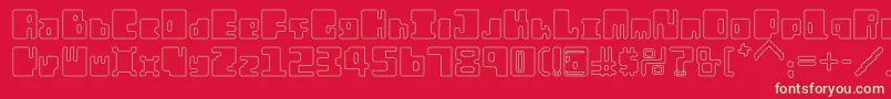 OrtHo Font – Green Fonts on Red Background