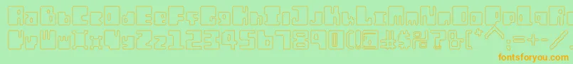 OrtHo Font – Orange Fonts on Green Background