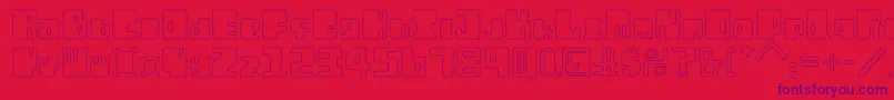 OrtHo Font – Purple Fonts on Red Background