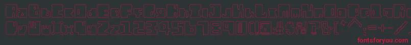 OrtHo Font – Red Fonts on Black Background