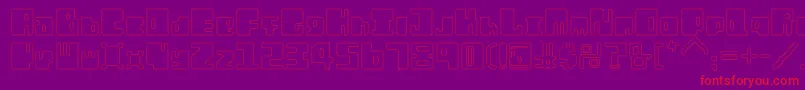 OrtHo Font – Red Fonts on Purple Background
