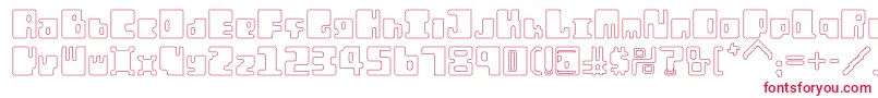 フォントOrtHo – 白い背景に赤い文字