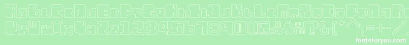 OrtHo Font – White Fonts on Green Background