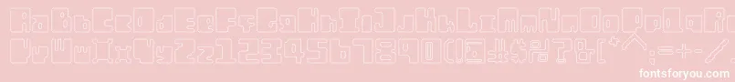 OrtHo Font – White Fonts on Pink Background