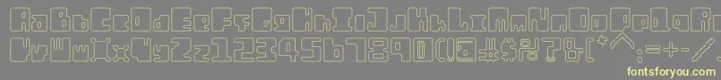 OrtHo Font – Yellow Fonts on Gray Background