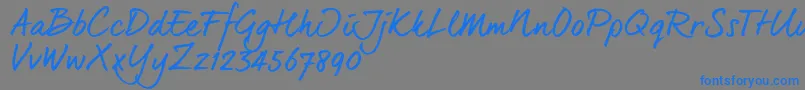 Dearjoe6Trial Font – Blue Fonts on Gray Background