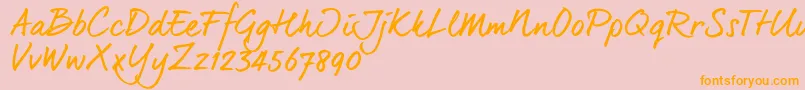 Dearjoe6Trial Font – Orange Fonts on Pink Background