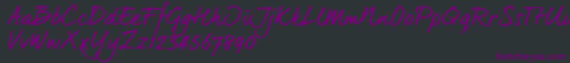 Dearjoe6Trial Font – Purple Fonts on Black Background