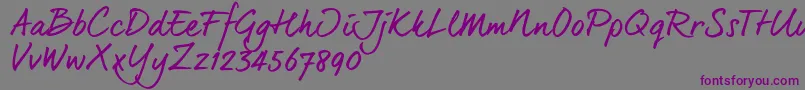 Dearjoe6Trial Font – Purple Fonts on Gray Background