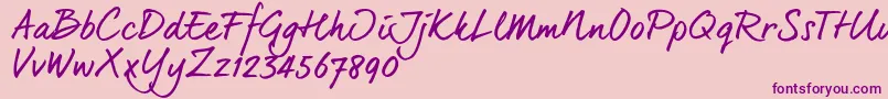 Dearjoe6Trial Font – Purple Fonts on Pink Background
