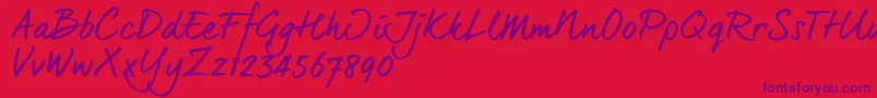 Dearjoe6Trial Font – Purple Fonts on Red Background