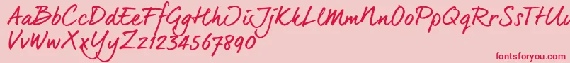 Dearjoe6Trial Font – Red Fonts on Pink Background
