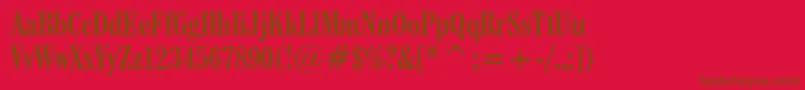 Police CenturySchoolbookBoldCondensedBt – polices brunes sur fond rouge