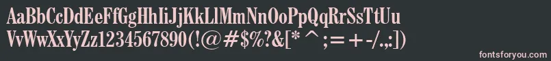 CenturySchoolbookBoldCondensedBt Font – Pink Fonts on Black Background
